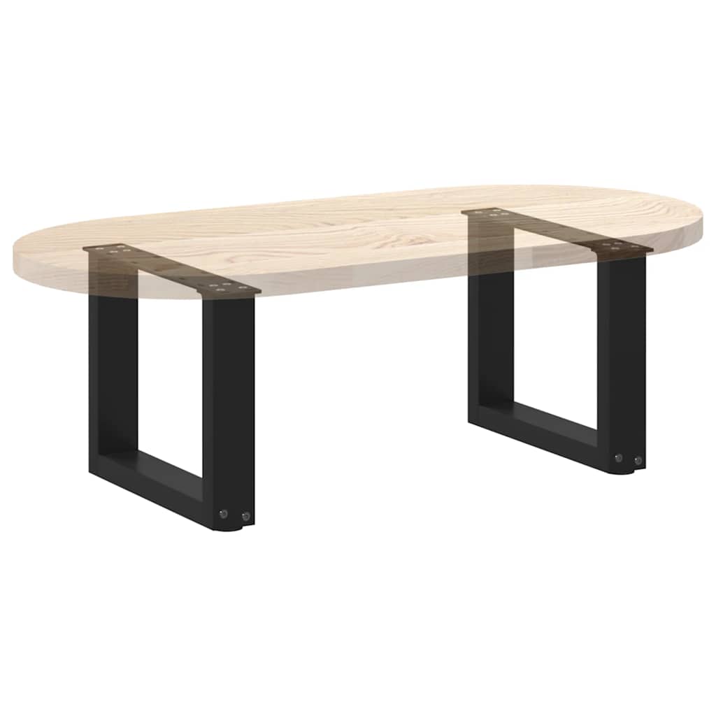 Salontafelpoten 2 st U-vormig 30x(30-31) cm staal zwart is nu te koop bij PeponiXL, paradijselijk wonen!