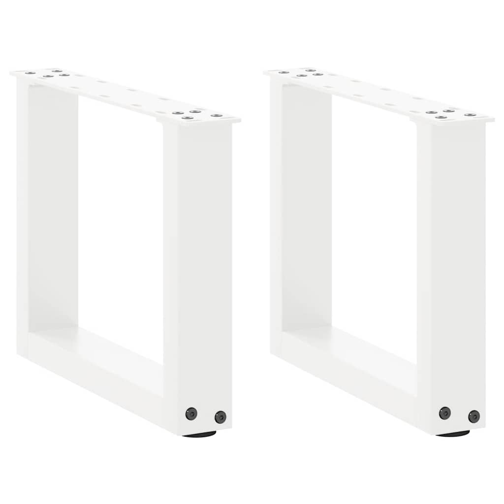 Salontafelpoten 2 st U-vormig 30x(30-31) cm staal wit is nu te koop bij PeponiXL, paradijselijk wonen!