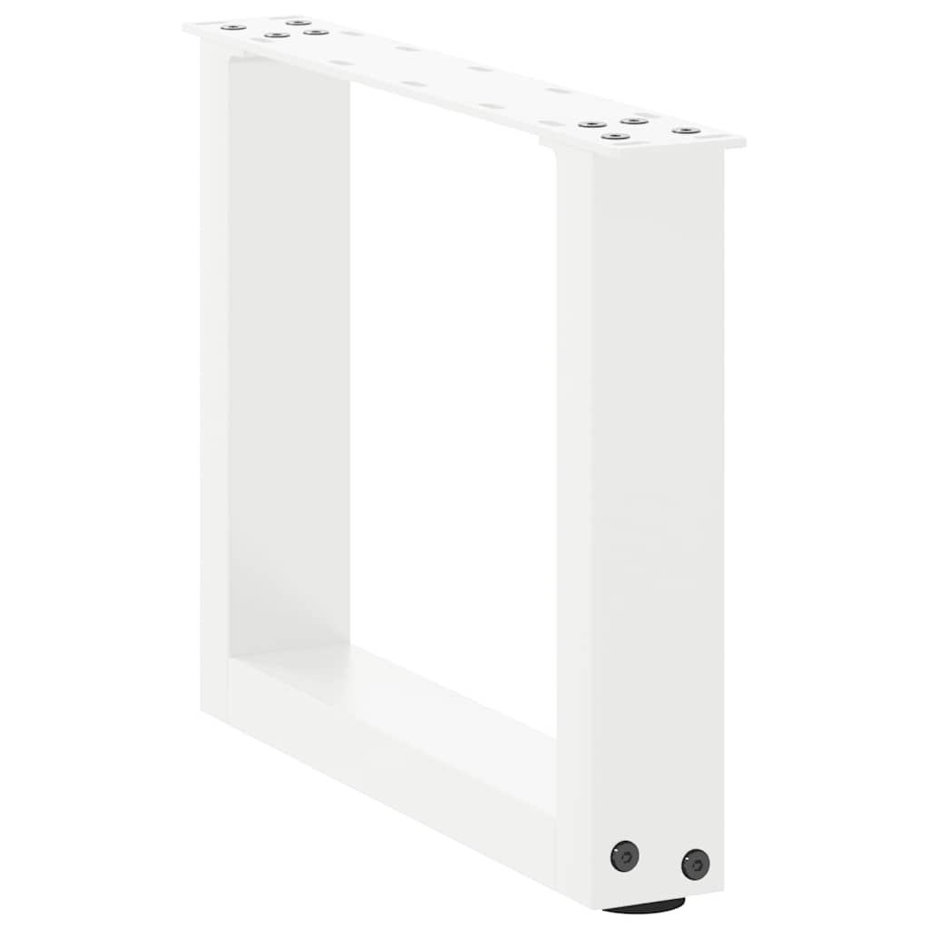 Salontafelpoten 2 st U-vormig 30x(30-31) cm staal wit is nu te koop bij PeponiXL, paradijselijk wonen!
