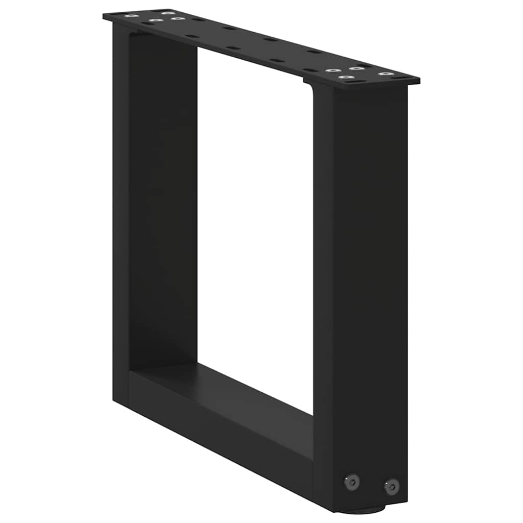 Salontafelpoten 2 st U-vormig 40x(30-31) cm staal zwart is nu te koop bij PeponiXL, paradijselijk wonen!