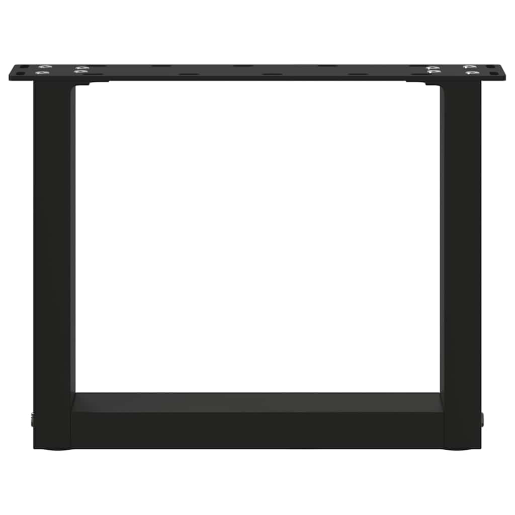 Salontafelpoten 2 st U-vormig 40x(30-31) cm staal zwart is nu te koop bij PeponiXL, paradijselijk wonen!