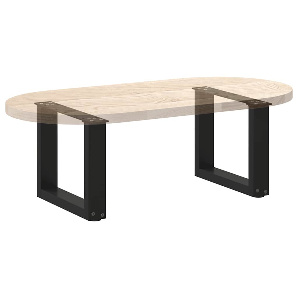 Salontafelpoten 2 st U-vormig 40x(30-31) cm staal zwart is nu te koop bij PeponiXL, paradijselijk wonen!