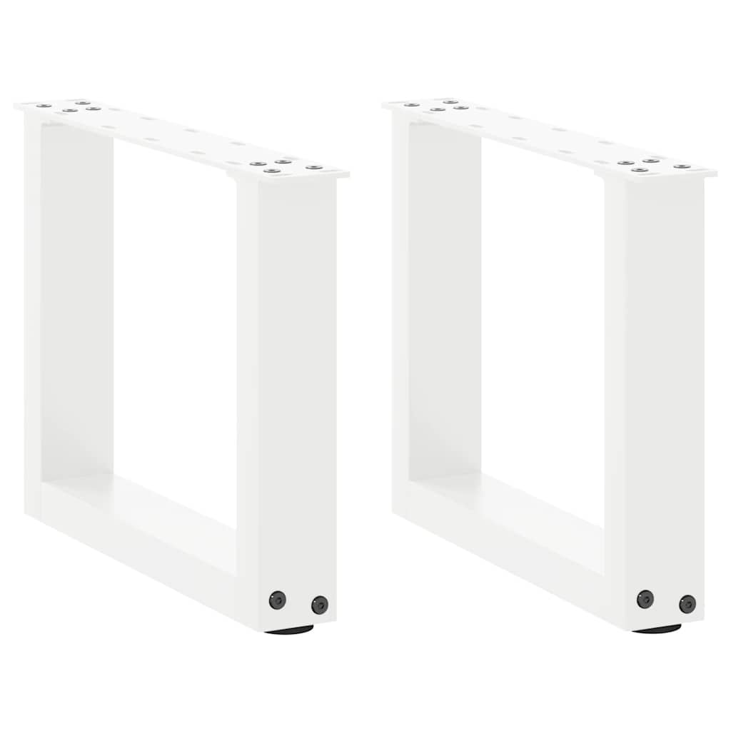 Salontafelpoten 2 st U-vormig 40x(30-31) cm staal wit is nu te koop bij PeponiXL, paradijselijk wonen!