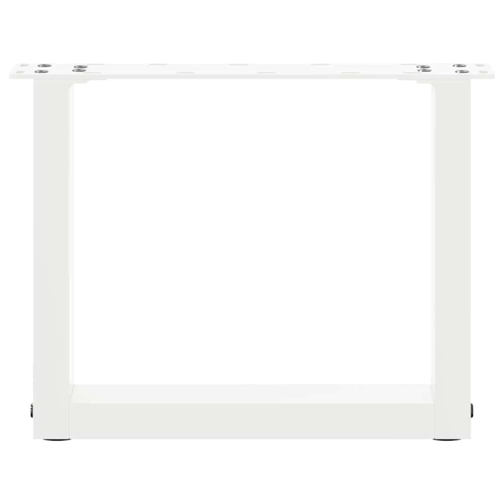 Salontafelpoten 2 st U-vormig 40x(30-31) cm staal wit is nu te koop bij PeponiXL, paradijselijk wonen!