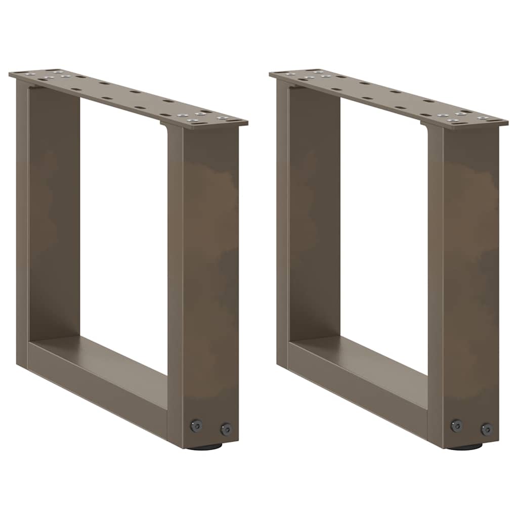 Salontafelpoten 2 st U-vormig 40x(30-31) cm staal naturel is nu te koop bij PeponiXL, paradijselijk wonen!