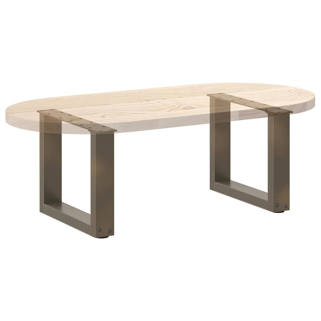 Salontafelpoten 2 st U-vormig 40x(30-31) cm staal naturel is nu te koop bij PeponiXL, paradijselijk wonen!