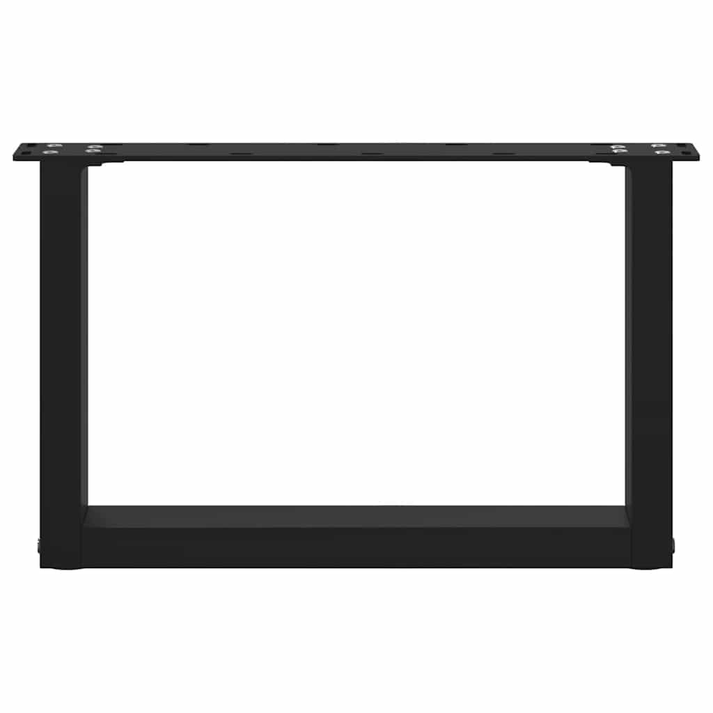 Salontafelpoten 2 st U-vormig 50x(30-31) cm staal zwart is nu te koop bij PeponiXL, paradijselijk wonen!