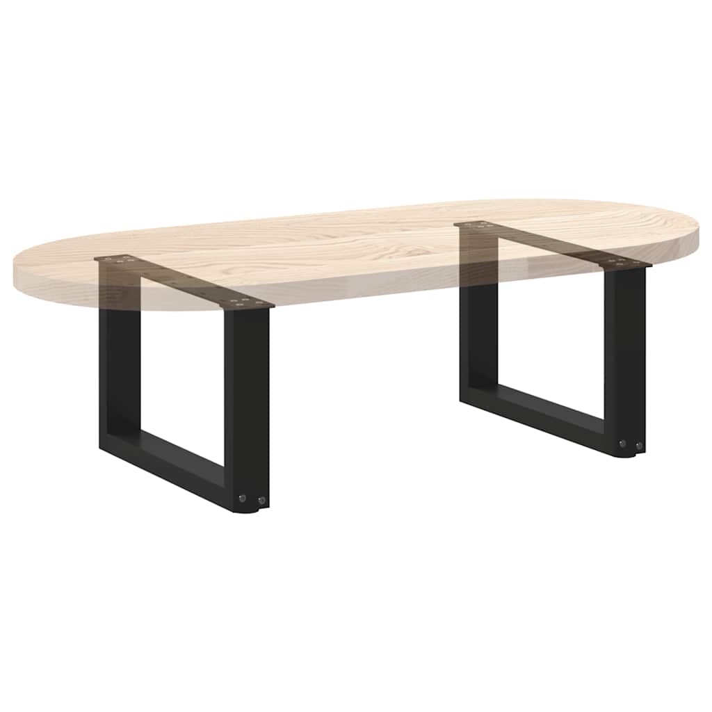 Salontafelpoten 2 st U-vormig 50x(30-31) cm staal zwart is nu te koop bij PeponiXL, paradijselijk wonen!