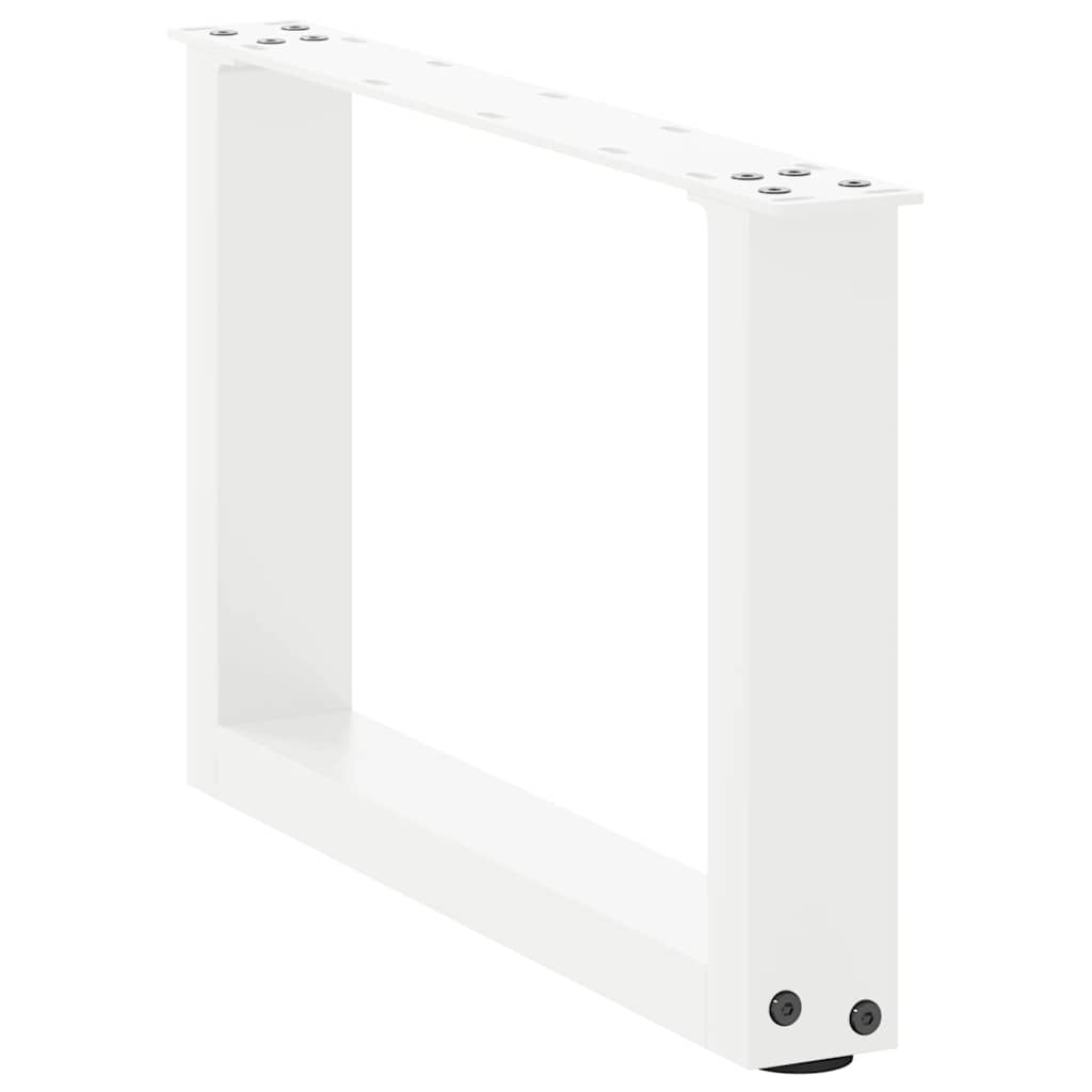 Salontafelpoten 2 st U-vormig 50x(30-31) cm staal wit is nu te koop bij PeponiXL, paradijselijk wonen!
