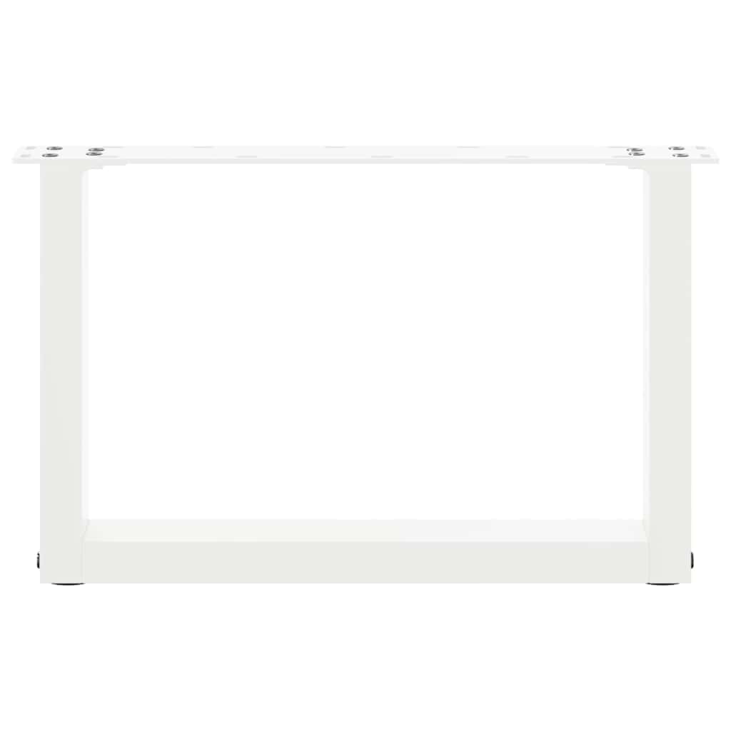 Salontafelpoten 2 st U-vormig 50x(30-31) cm staal wit is nu te koop bij PeponiXL, paradijselijk wonen!