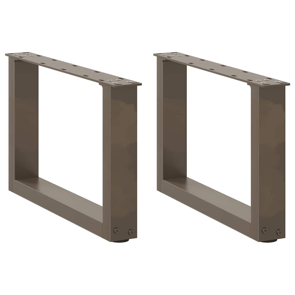 Salontafelpoten 2 st U-vormig 50x(30-31) cm staal naturel is nu te koop bij PeponiXL, paradijselijk wonen!