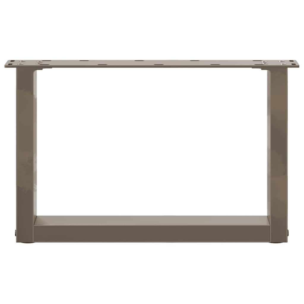Salontafelpoten 2 st U-vormig 50x(30-31) cm staal naturel is nu te koop bij PeponiXL, paradijselijk wonen!