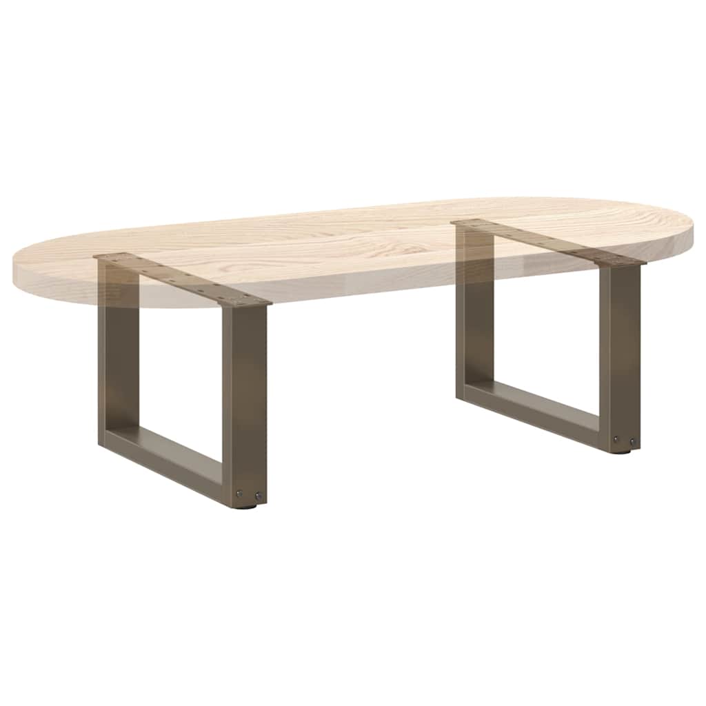 Salontafelpoten 2 st U-vormig 50x(30-31) cm staal naturel is nu te koop bij PeponiXL, paradijselijk wonen!