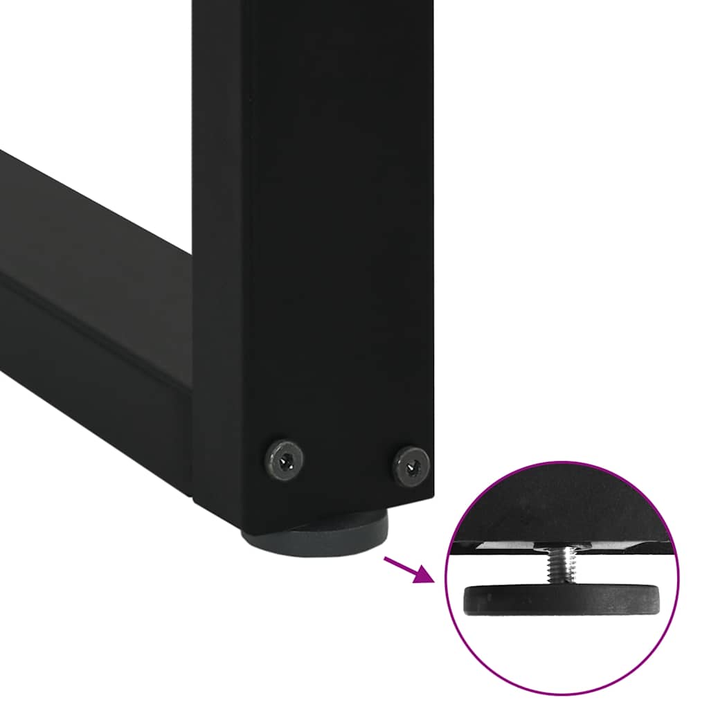 Salontafelpoten 2 st U-vormig 60x(30-31) cm staal zwart is nu te koop bij PeponiXL, paradijselijk wonen!
