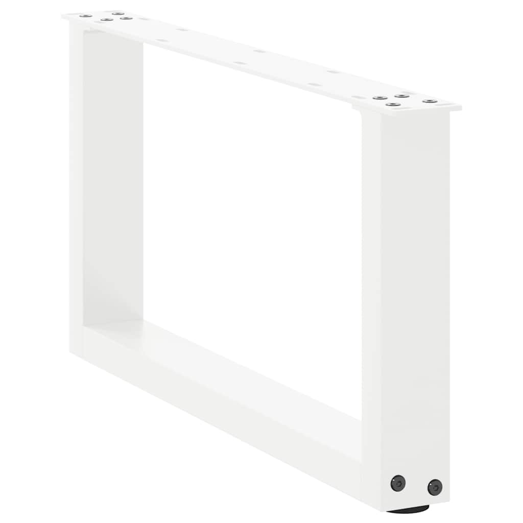 Salontafelpoten 2 st U-vormig 60x(30-31) cm staal wit is nu te koop bij PeponiXL, paradijselijk wonen!
