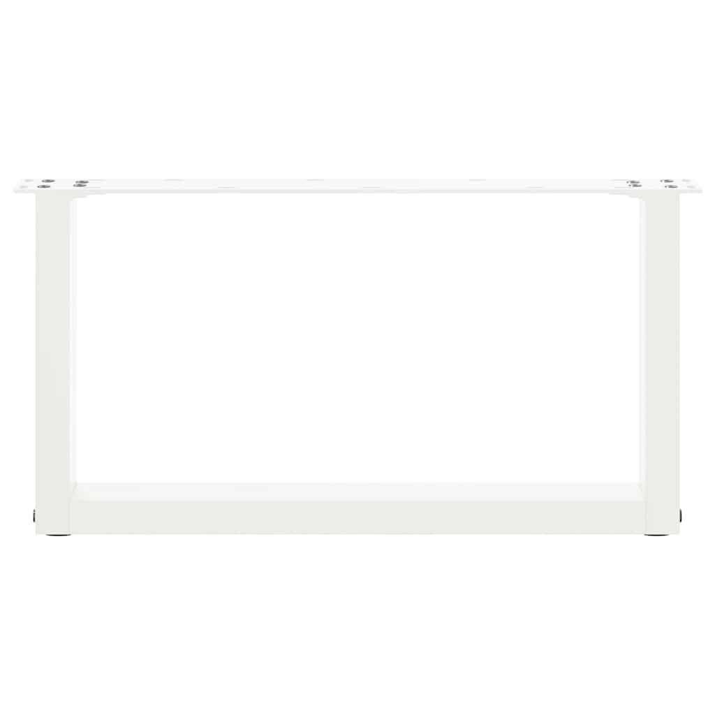 Salontafelpoten 2 st U-vormig 60x(30-31) cm staal wit is nu te koop bij PeponiXL, paradijselijk wonen!