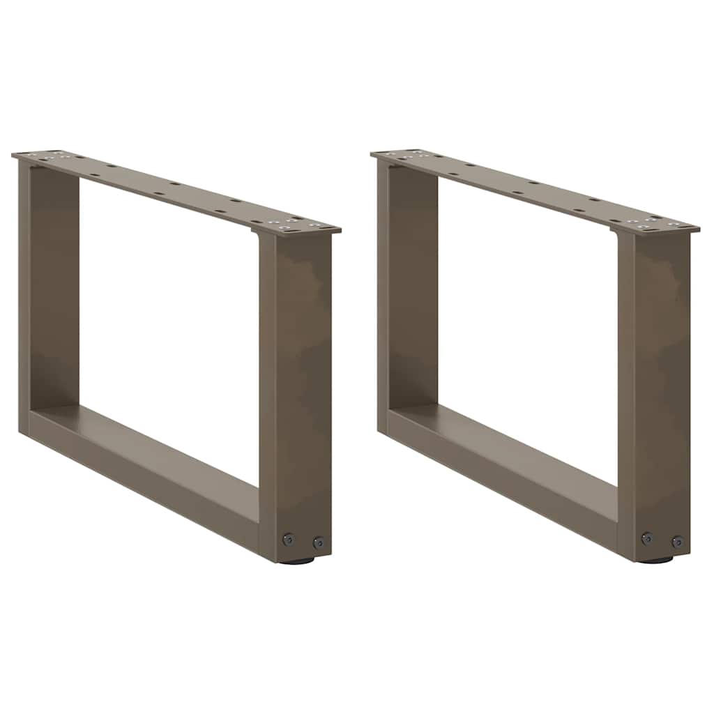 Salontafelpoten 2 st U-vormig 60x(30-31) cm staal naturel is nu te koop bij PeponiXL, paradijselijk wonen!