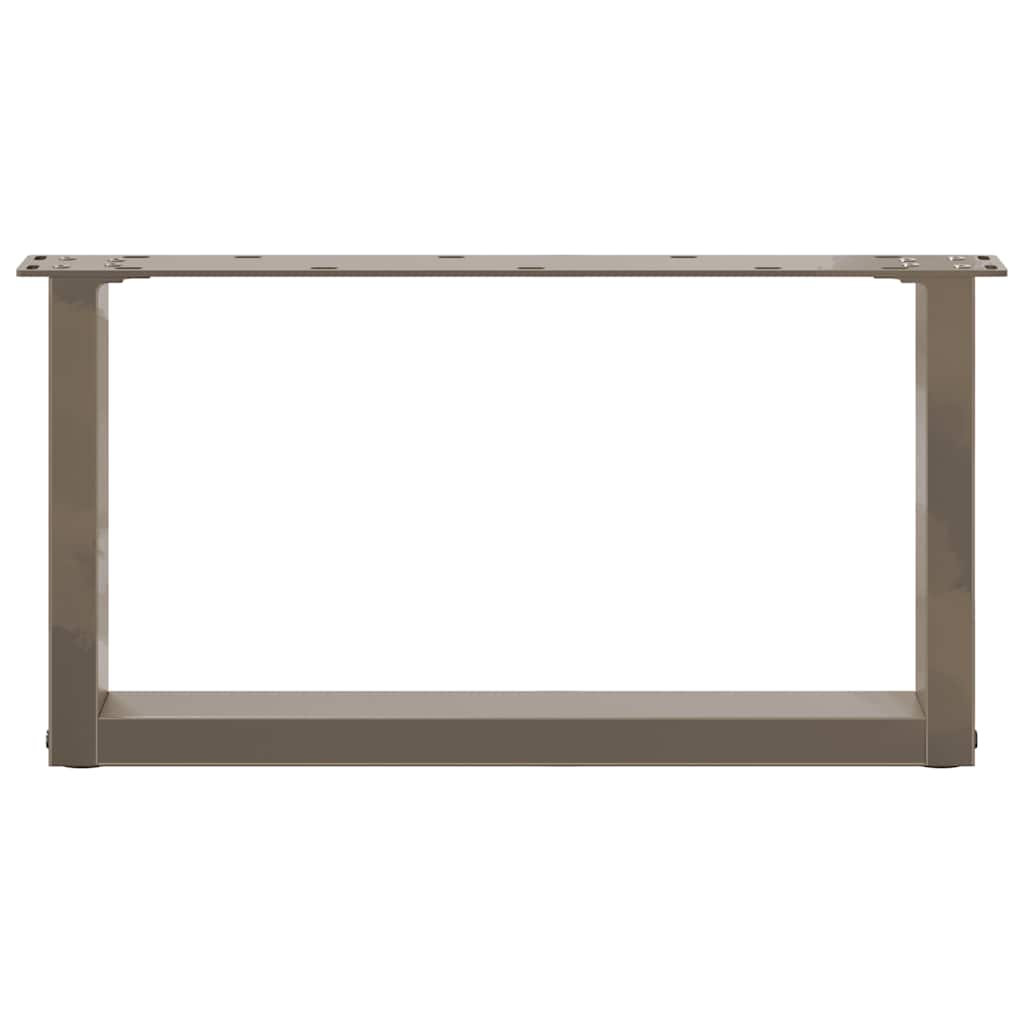 Salontafelpoten 2 st U-vormig 60x(30-31) cm staal naturel is nu te koop bij PeponiXL, paradijselijk wonen!