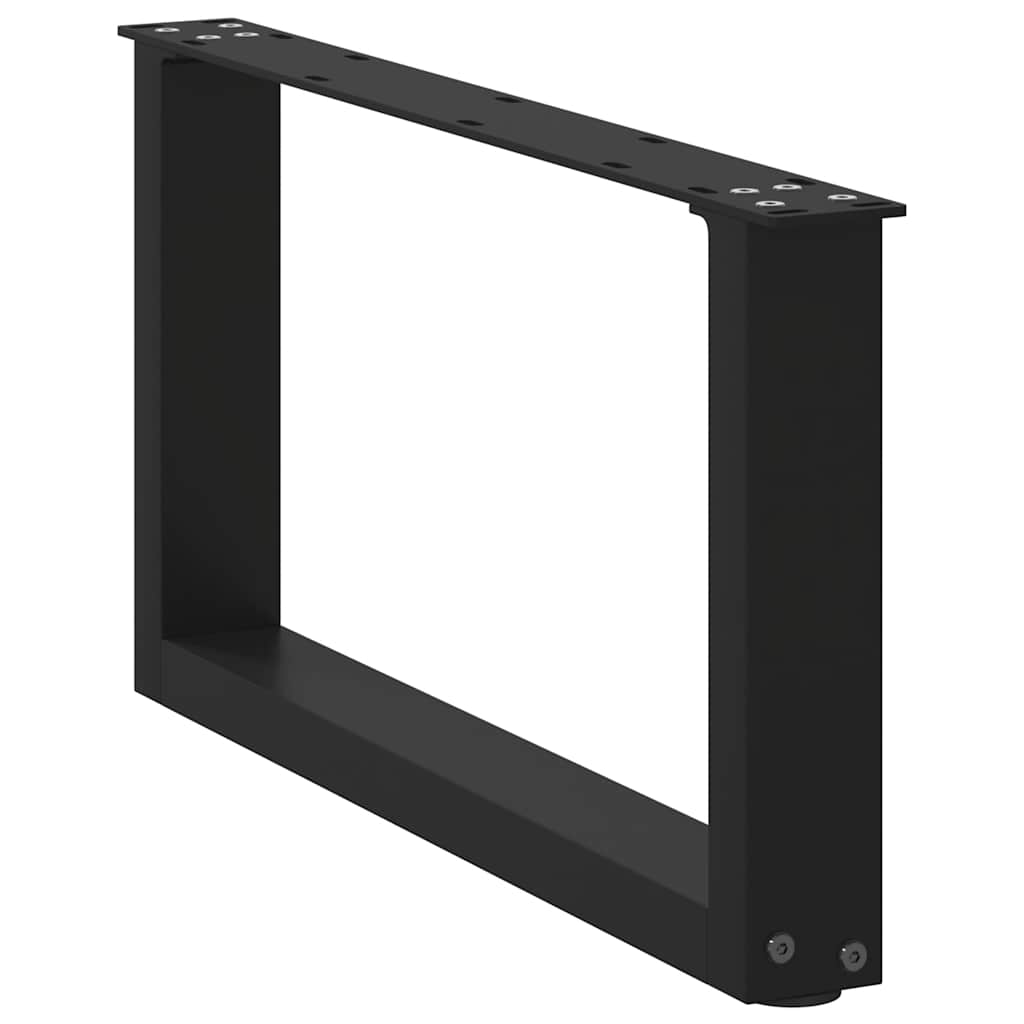 Salontafelpoten 2 st U-vormig 70x(30-31) cm staal zwart is nu te koop bij PeponiXL, paradijselijk wonen!