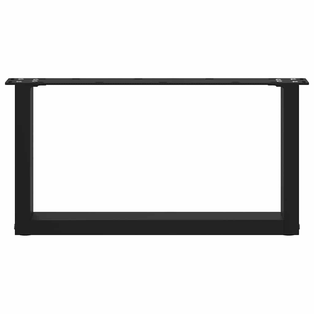 Salontafelpoten 2 st U-vormig 70x(30-31) cm staal zwart is nu te koop bij PeponiXL, paradijselijk wonen!