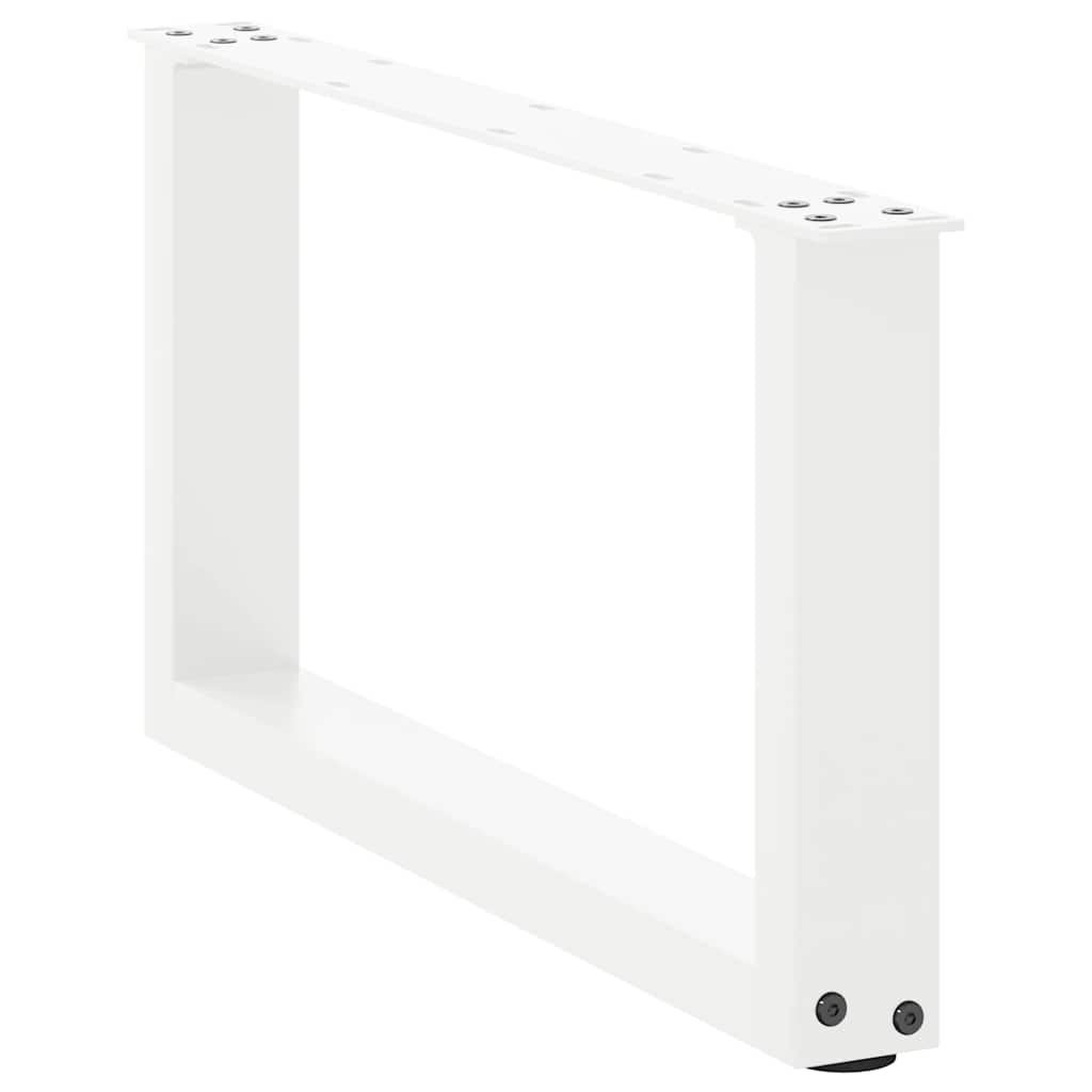 Salontafelpoten 2 st U-vormig 70x(30-31) cm staal wit is nu te koop bij PeponiXL, paradijselijk wonen!
