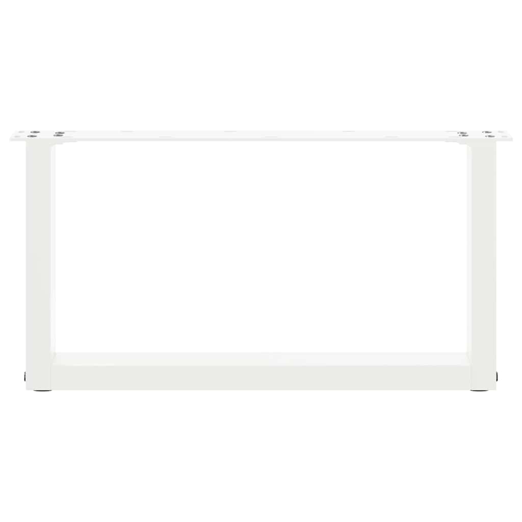 Salontafelpoten 2 st U-vormig 70x(30-31) cm staal wit is nu te koop bij PeponiXL, paradijselijk wonen!