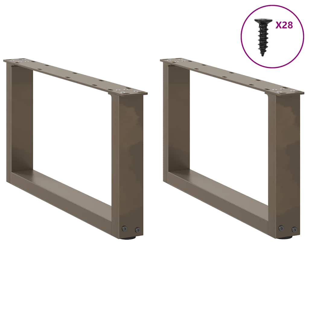 Salontafelpoten 2 st U-vormig 70x(30-31) cm staal naturel is nu te koop bij PeponiXL, paradijselijk wonen!