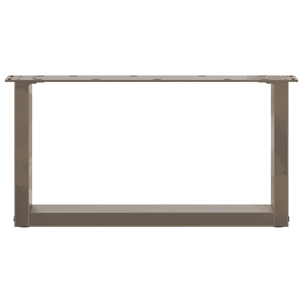 Salontafelpoten 2 st U-vormig 70x(30-31) cm staal naturel is nu te koop bij PeponiXL, paradijselijk wonen!
