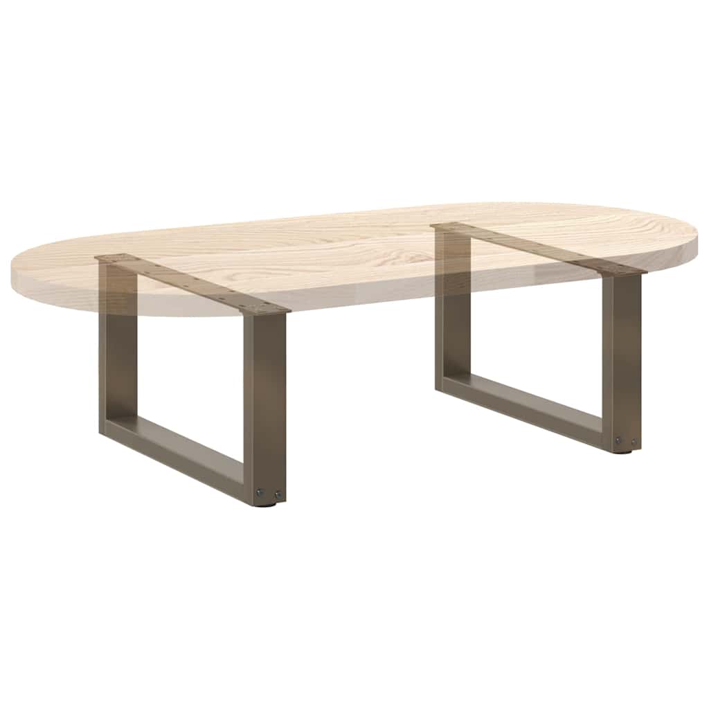 Salontafelpoten 2 st U-vormig 70x(30-31) cm staal naturel is nu te koop bij PeponiXL, paradijselijk wonen!