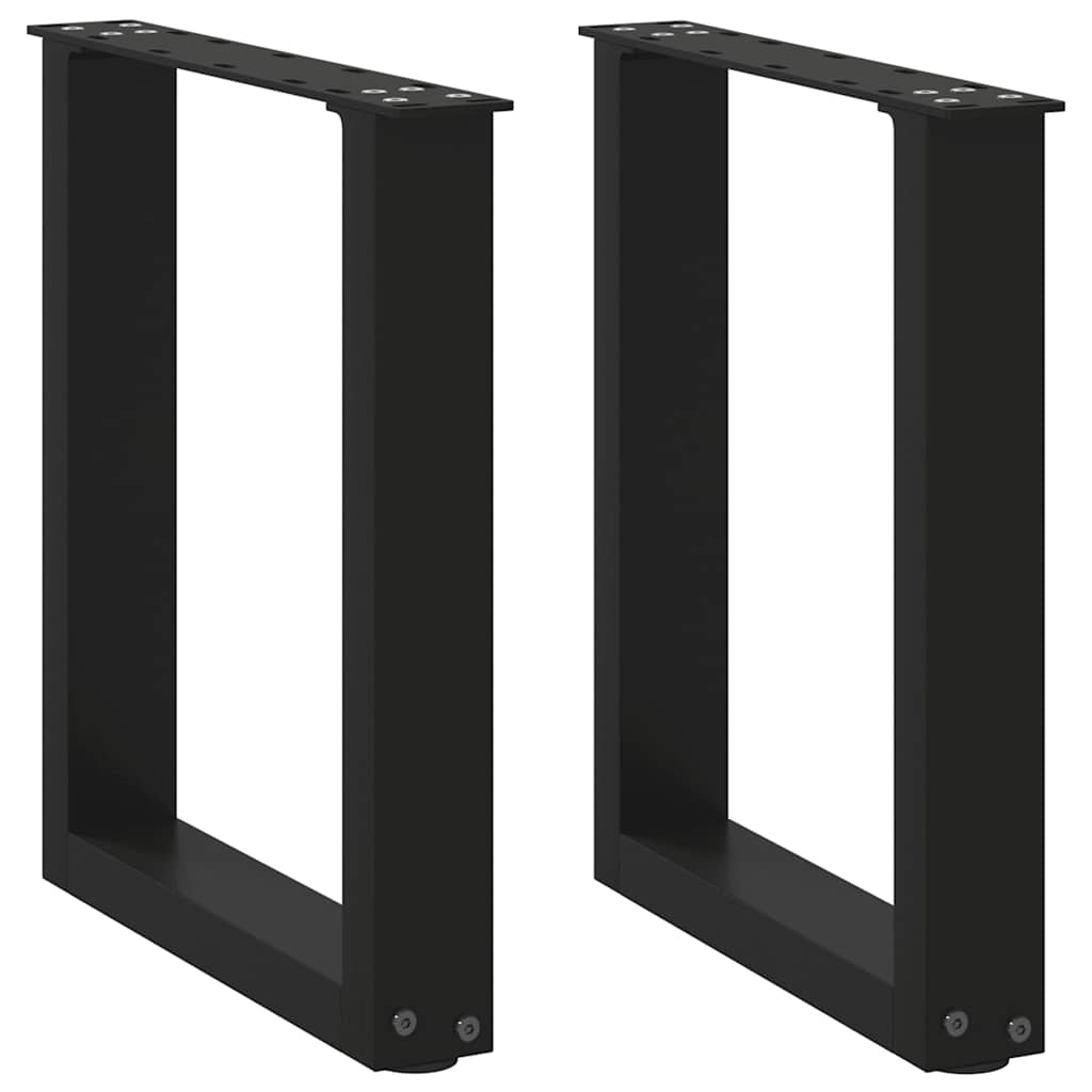 Salontafelpoten 2 st U-vormig 28x(42-43) cm staal zwart is nu te koop bij PeponiXL, paradijselijk wonen!