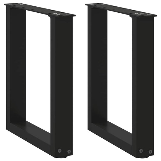 Salontafelpoten 2 st U-vormig 28x(42-43) cm staal zwart is nu te koop bij PeponiXL, paradijselijk wonen!