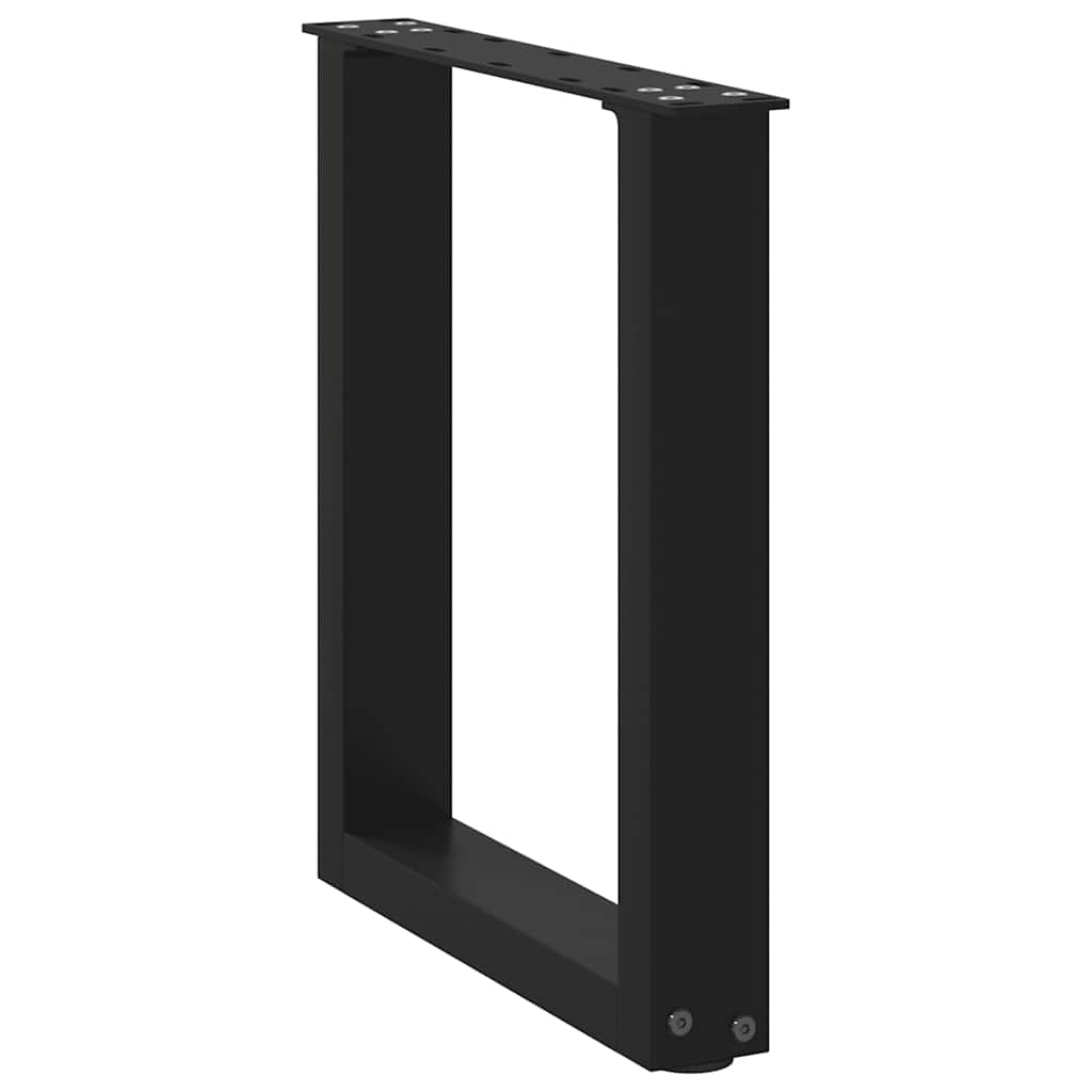 Salontafelpoten 2 st U-vormig 28x(42-43) cm staal zwart is nu te koop bij PeponiXL, paradijselijk wonen!