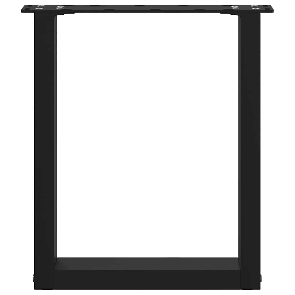 Salontafelpoten 2 st U-vormig 28x(42-43) cm staal zwart is nu te koop bij PeponiXL, paradijselijk wonen!
