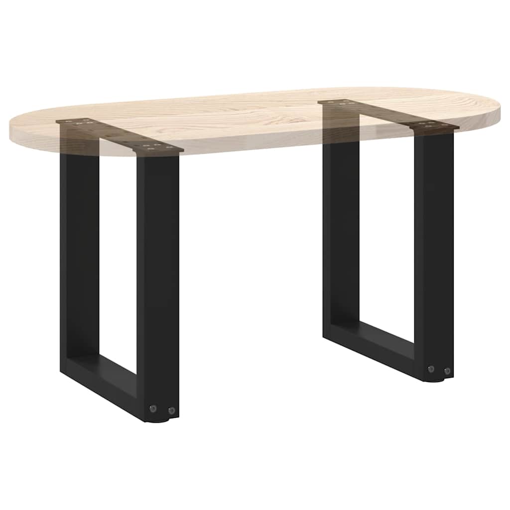 Salontafelpoten 2 st U-vormig 28x(42-43) cm staal zwart is nu te koop bij PeponiXL, paradijselijk wonen!