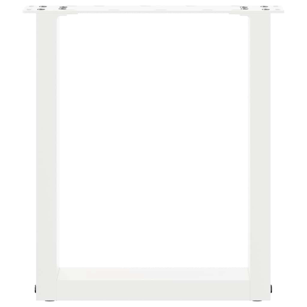 Salontafelpoten 2 st U-vormig 28x(42-43) cm staal wit is nu te koop bij PeponiXL, paradijselijk wonen!