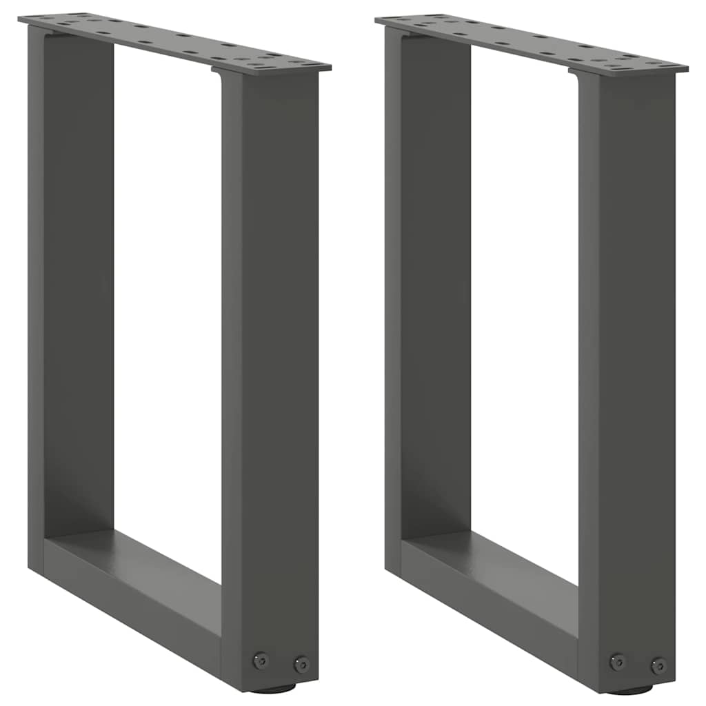 Salontafelpoten 2 st U-vormig 28x(42-43) cm staal antraciet is nu te koop bij PeponiXL, paradijselijk wonen!