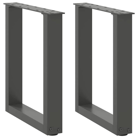 Salontafelpoten 2 st U-vormig 28x(42-43) cm staal antraciet is nu te koop bij PeponiXL, paradijselijk wonen!