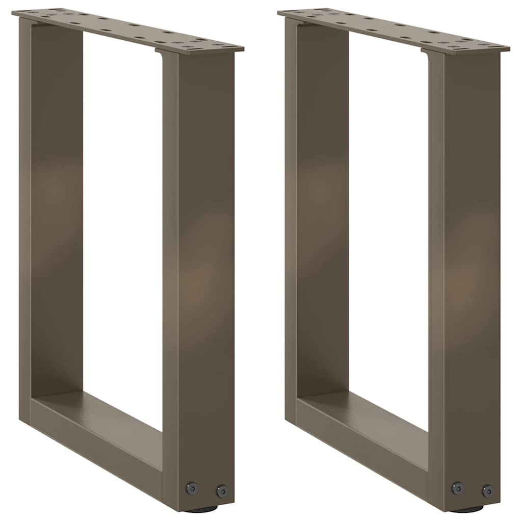 Salontafelpoten 2 st U-vormig 28x(42-43) cm staal naturel is nu te koop bij PeponiXL, paradijselijk wonen!