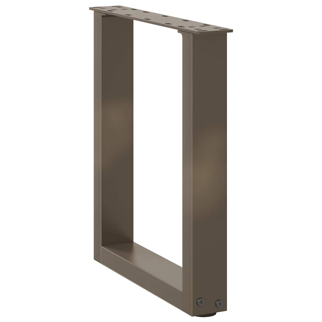 Salontafelpoten 2 st U-vormig 28x(42-43) cm staal naturel is nu te koop bij PeponiXL, paradijselijk wonen!