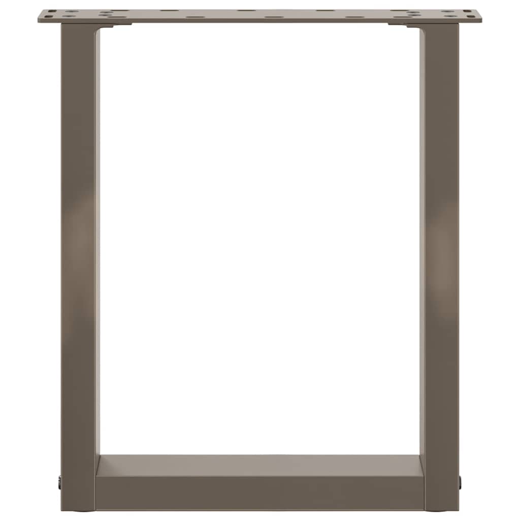 Salontafelpoten 2 st U-vormig 28x(42-43) cm staal naturel is nu te koop bij PeponiXL, paradijselijk wonen!