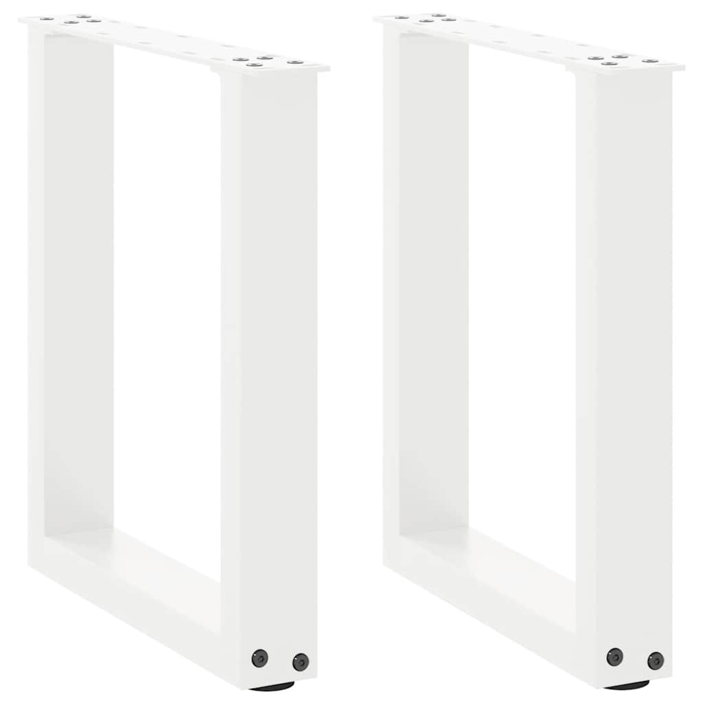 Salontafelpoten 2 st U-vormig 38x(42-43) cm staal wit is nu te koop bij PeponiXL, paradijselijk wonen!