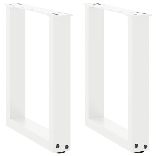 Salontafelpoten 2 st U-vormig 38x(42-43) cm staal wit is nu te koop bij PeponiXL, paradijselijk wonen!