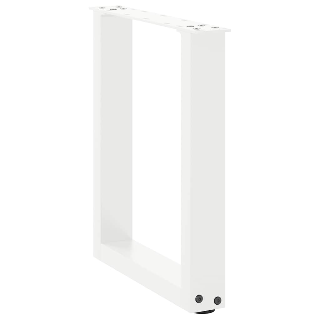 Salontafelpoten 2 st U-vormig 38x(42-43) cm staal wit is nu te koop bij PeponiXL, paradijselijk wonen!