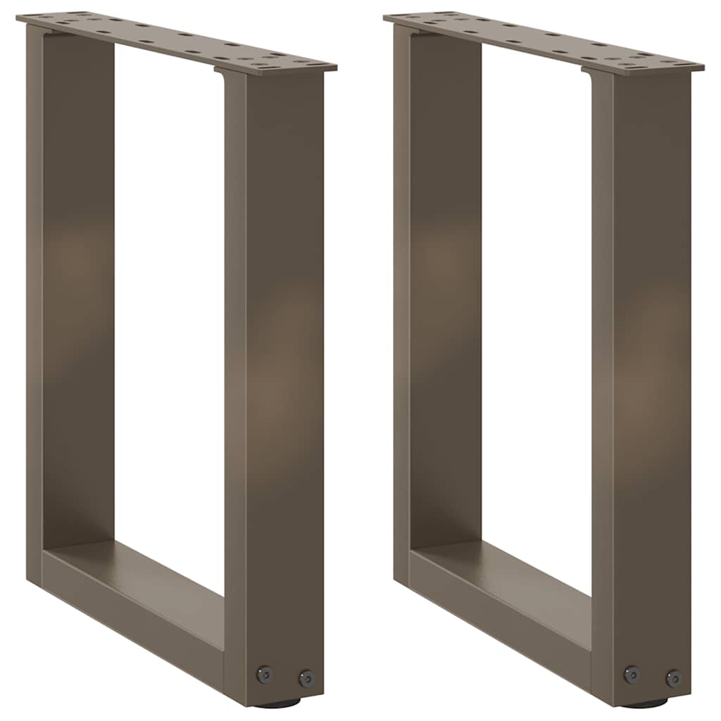 Salontafelpoten 2 st U-vormig 38x(42-43) cm staal naturel is nu te koop bij PeponiXL, paradijselijk wonen!