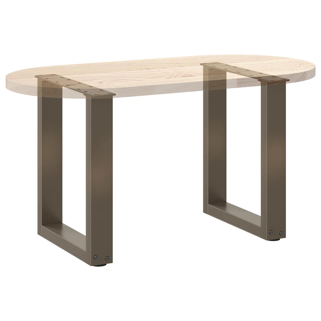 Salontafelpoten 2 st U-vormig 38x(42-43) cm staal naturel is nu te koop bij PeponiXL, paradijselijk wonen!