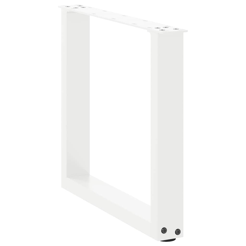 Salontafelpoten 2 st U-vormig 50x(42-43) cm staal wit is nu te koop bij PeponiXL, paradijselijk wonen!