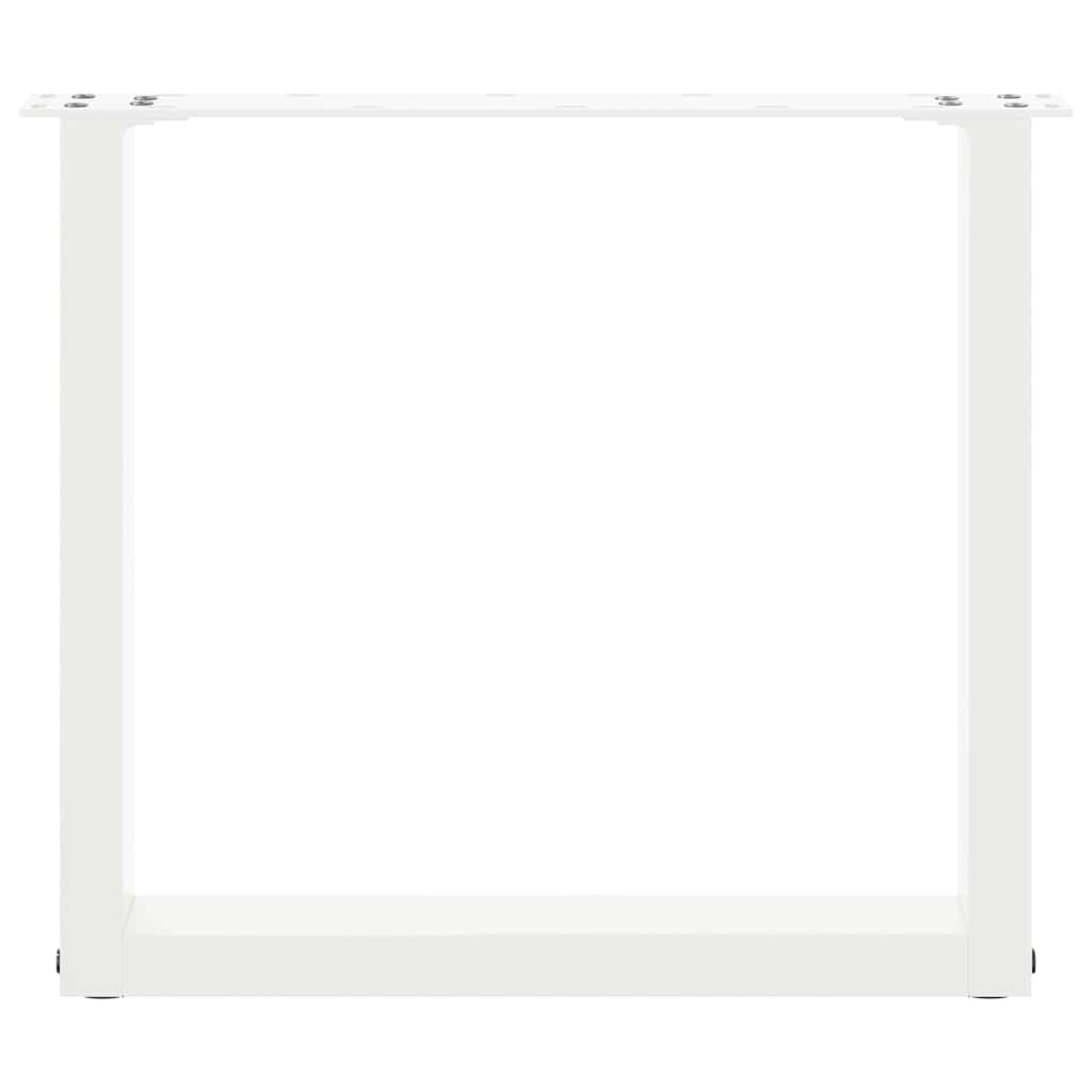 Salontafelpoten 2 st U-vormig 50x(42-43) cm staal wit is nu te koop bij PeponiXL, paradijselijk wonen!