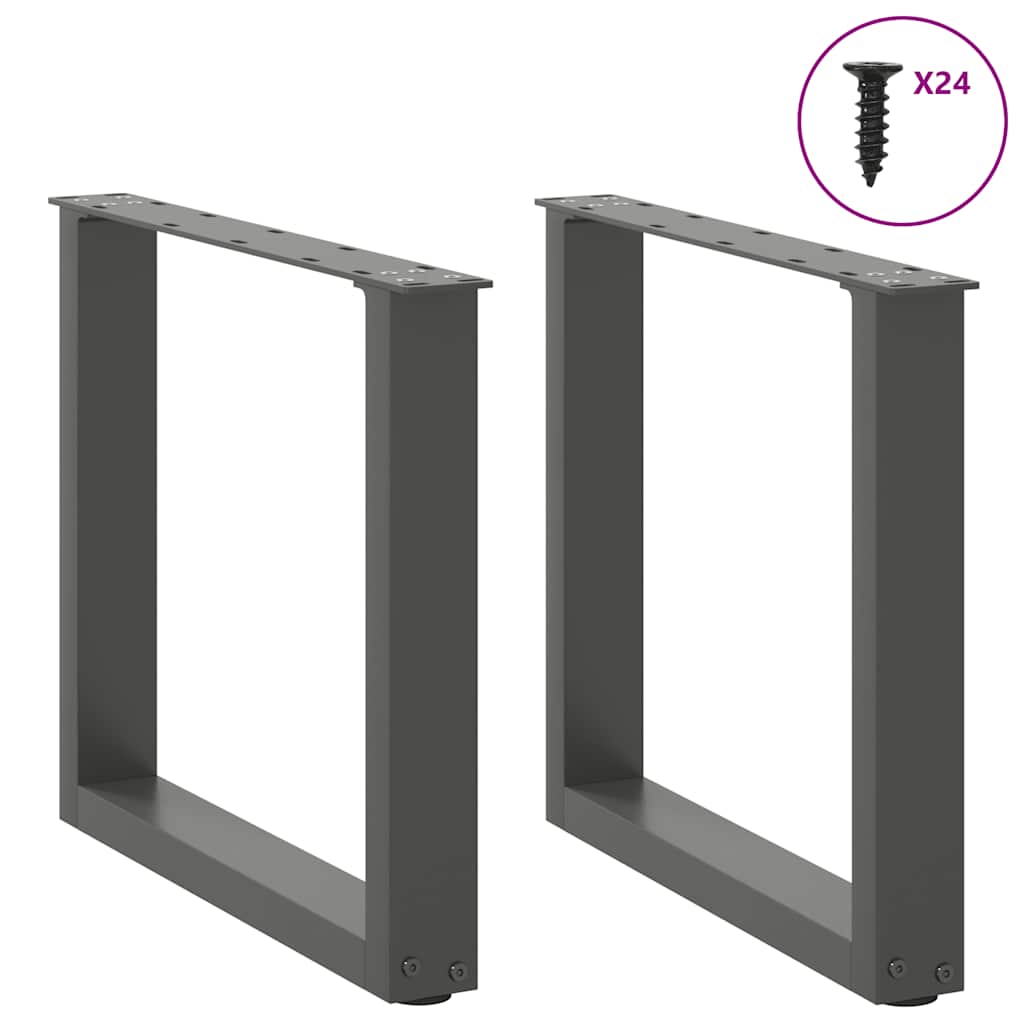 Salontafelpoten 2 st U-vormig 50x(42-43) cm staal antraciet is nu te koop bij PeponiXL, paradijselijk wonen!