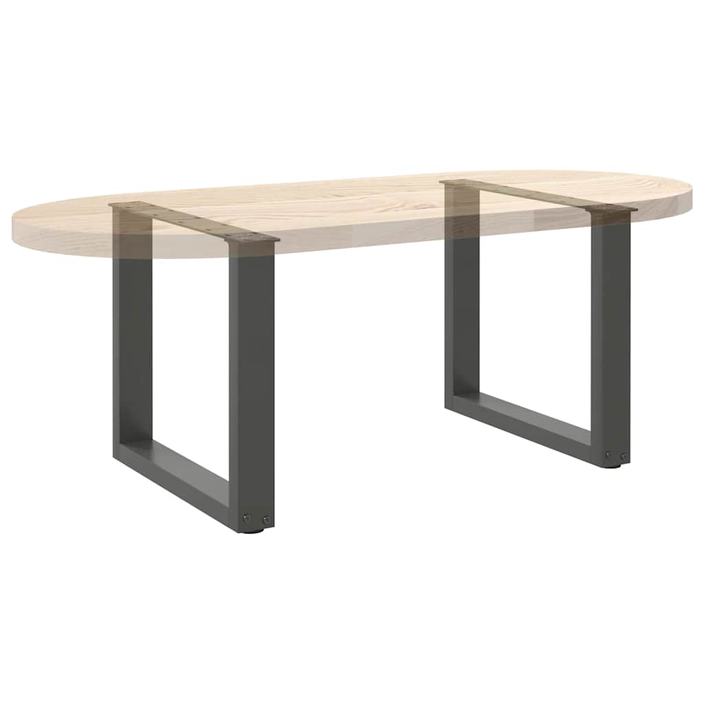 Salontafelpoten 2 st U-vormig 50x(42-43) cm staal antraciet is nu te koop bij PeponiXL, paradijselijk wonen!