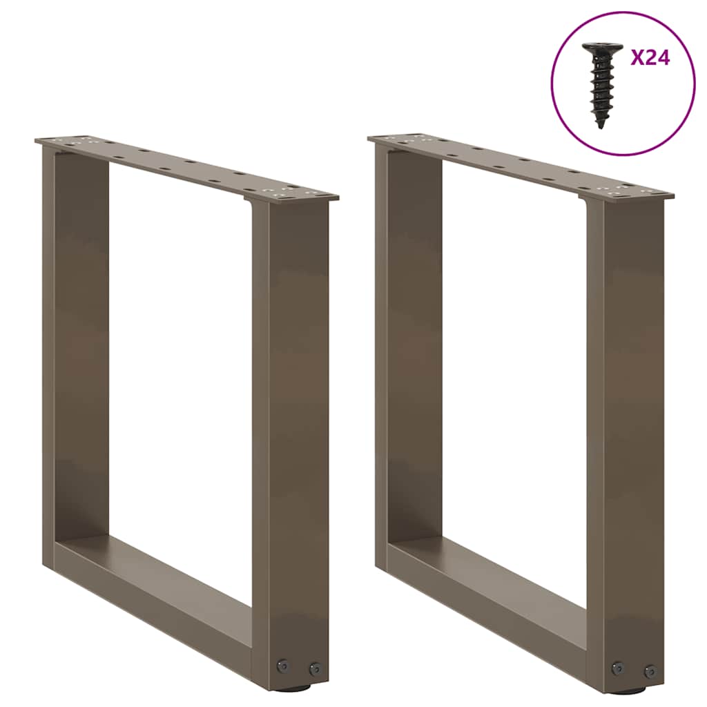 Salontafelpoten 2 st U-vormig 50x(42-43) cm staal naturel is nu te koop bij PeponiXL, paradijselijk wonen!